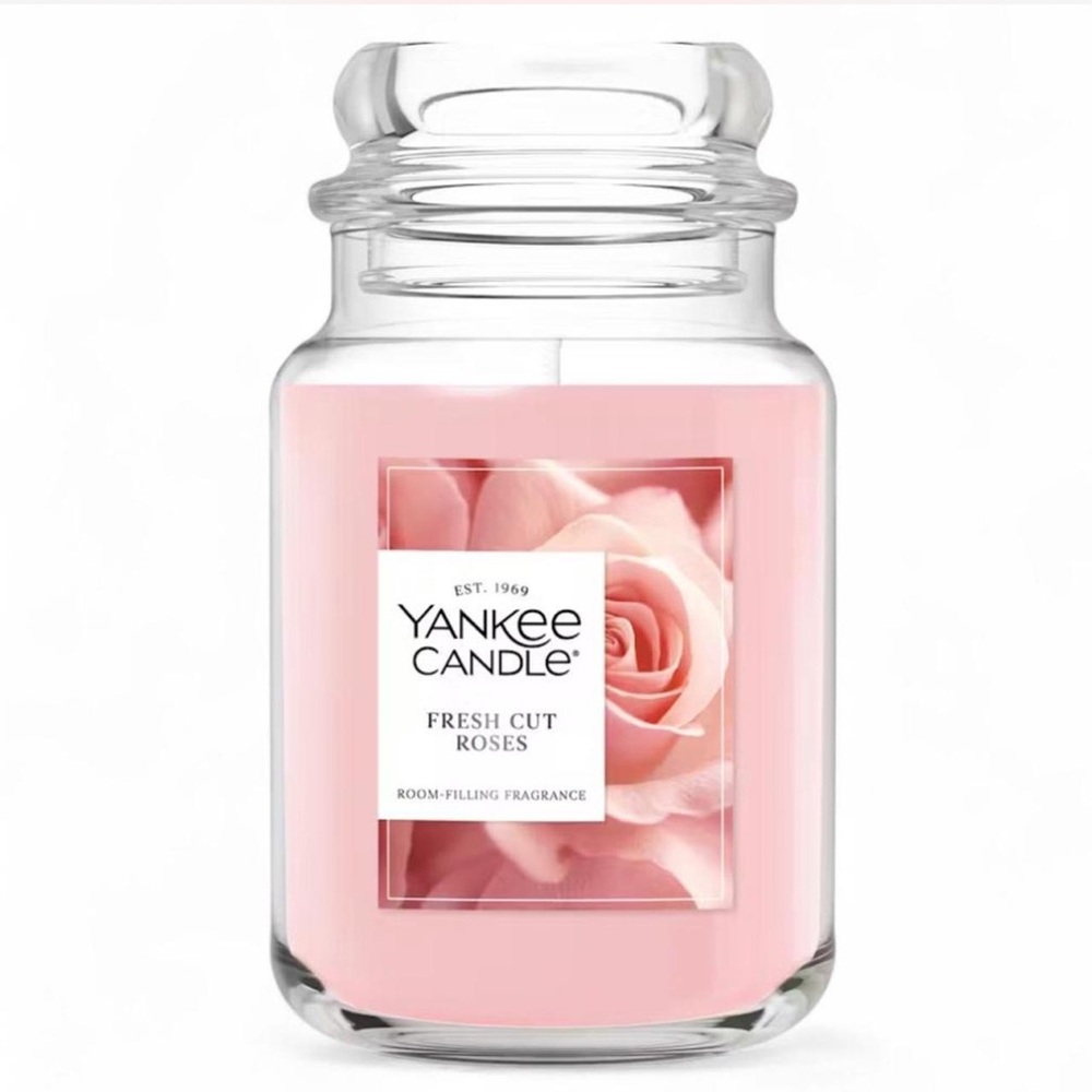 Brand New Yankee Candle Fresh Cut Roses Original Large Jar Candle 22oz